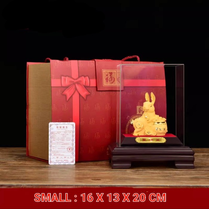 

Patung Emas Kelinci 2023 Souvenir Imlek Murah Pajangan Hoki Sincia - SMALL - PB 751