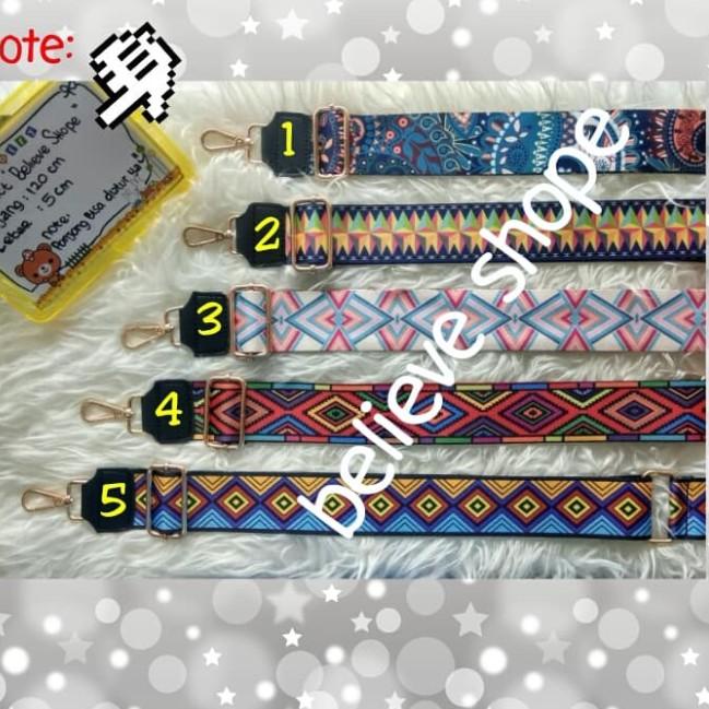 tali tas selempang - tali tas panjang - strap bag - strap motif