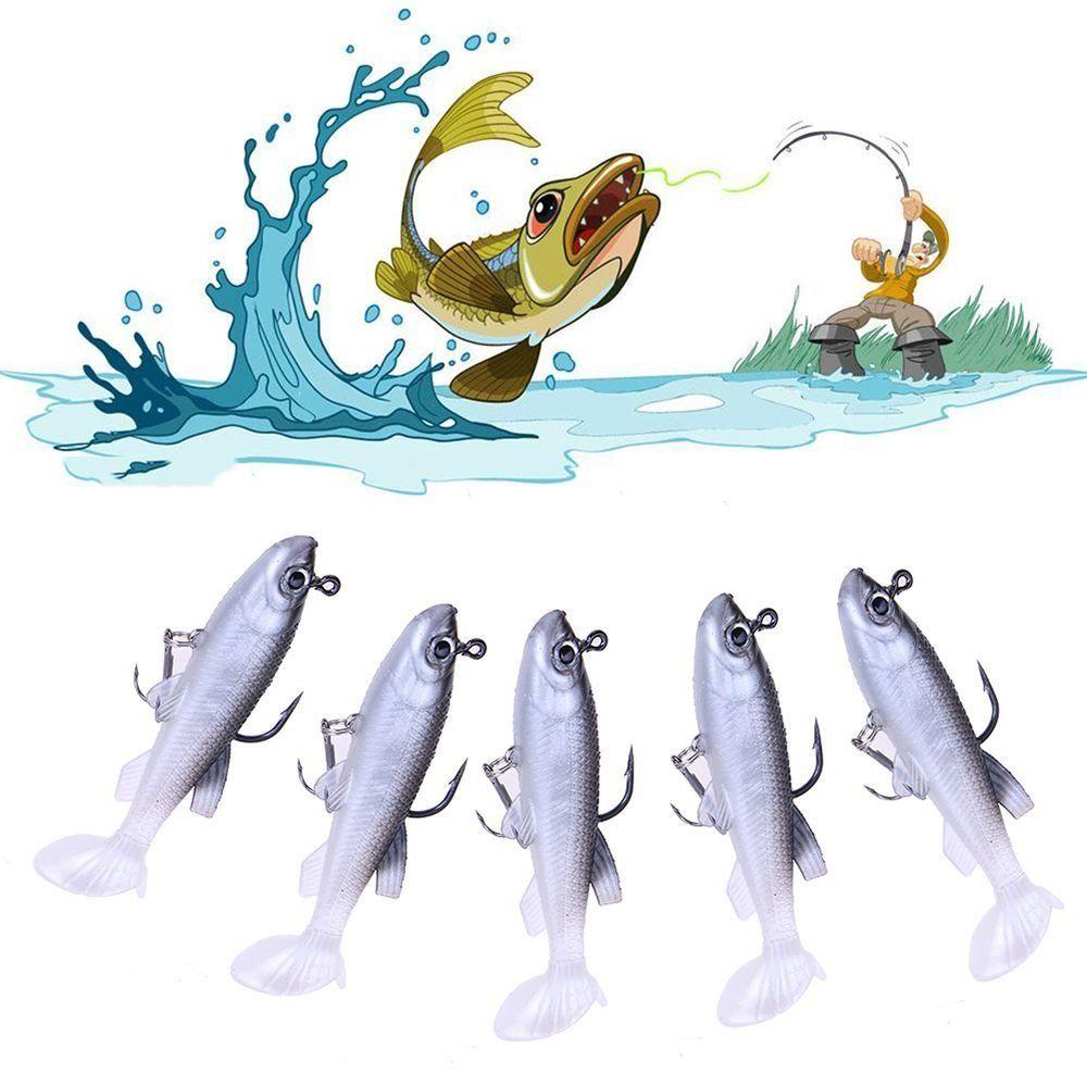 Preva 5pcs Umpan Pancing High Quaility Artificial Worm Barbed Hook Ikan Kecil