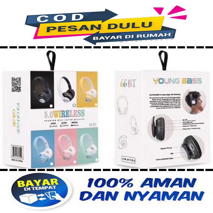 HEADSET BLUETOOTH WIRELESS 5.0 MACARON