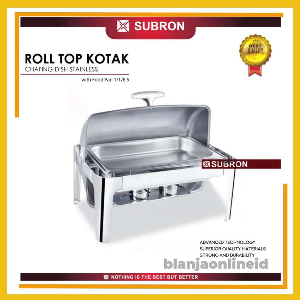 Subron Roll Top Kotak Chafing Dish Stainless With Food Pan