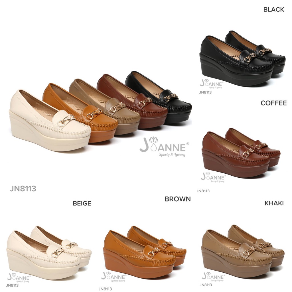 JOANNE High Wedges Loafers Shoes #JN8113