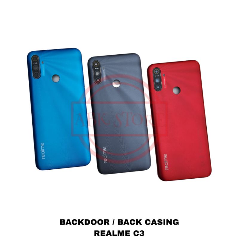 TUTUP BELAKANG BACKDOOR BACKCOVER BACK CASING HOUSING REALME C3