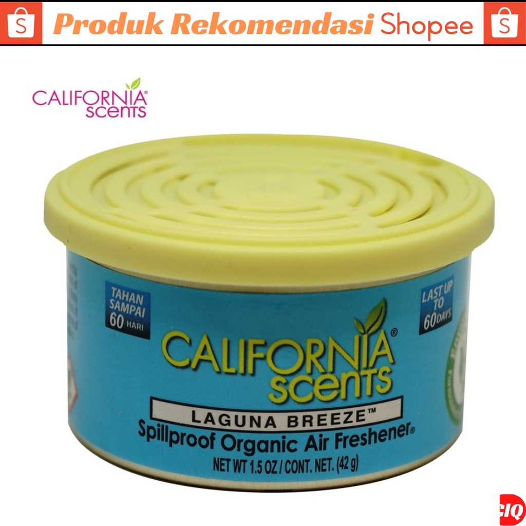 Pengharum Pewangi Dashboard Mobil Mewah Wangi Tahan Lama California Scents Cans Aroma Golden State New Car Apple Laguna