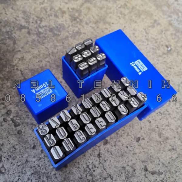 

Dijual limited stock Promo Masus Stamp Punch Set 10mm Angka Dan Huruf Ketok Limited