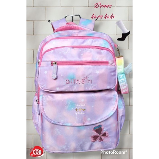 Tas ransel anak perempuan bahan tebal halus kuat