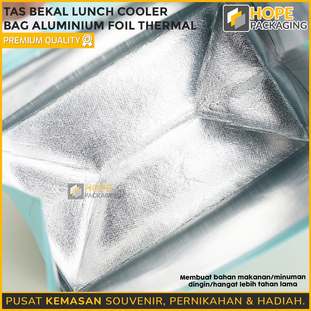 Tas bekal Lunch Polos Box AW / goodie bag Polos Toples wadah makanan kue souvenir hadiah ulang tahun / Cooler Bag aluminium Foil Thermal / tas souvenir Kantong Hadiah Dus Kado