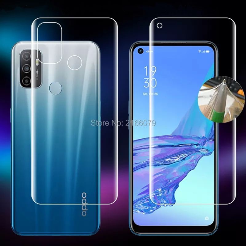 Hydrogel Depan Belakang Full Cover OPPO A12 15 A16 A3S A37 A39 A32 A33 A35 A36 A52 A53 A53s A54 A54s 5g A56 A57 A74 A76 A77 A8 A83 A91 A92 A93 A94 A95 A96 A97 s 5G