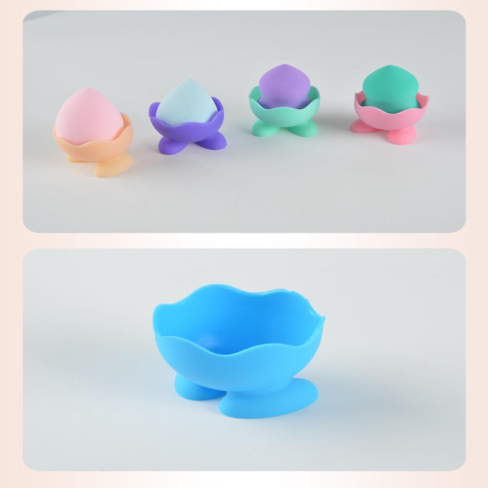 R-flower Powder Puff Drying Holder Silicone Puff Holder Tempat Penyimpanan Blender Kosmetik Beauty Pad