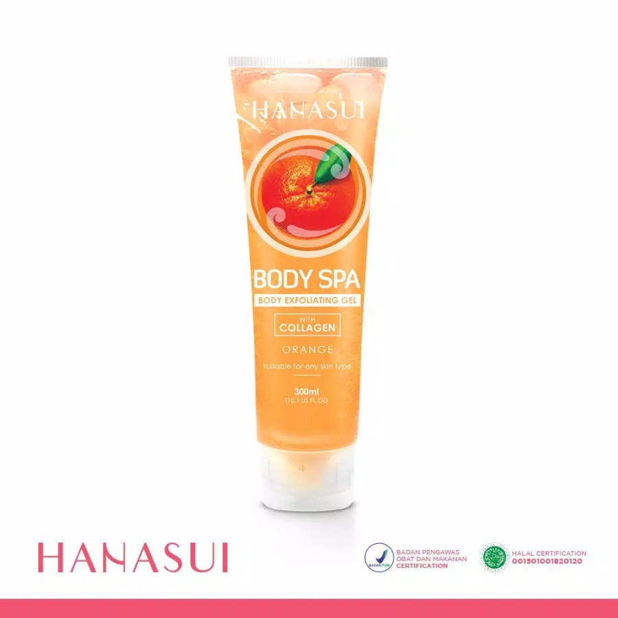 HANASUI Body Spa Exfoliating Gel 300ml Scrub Gel Perontok Daki