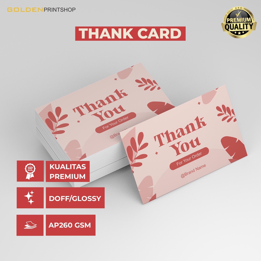 

THANKS CARD | KARTU UCAPAN | THANK YOU CARD CUSTOM