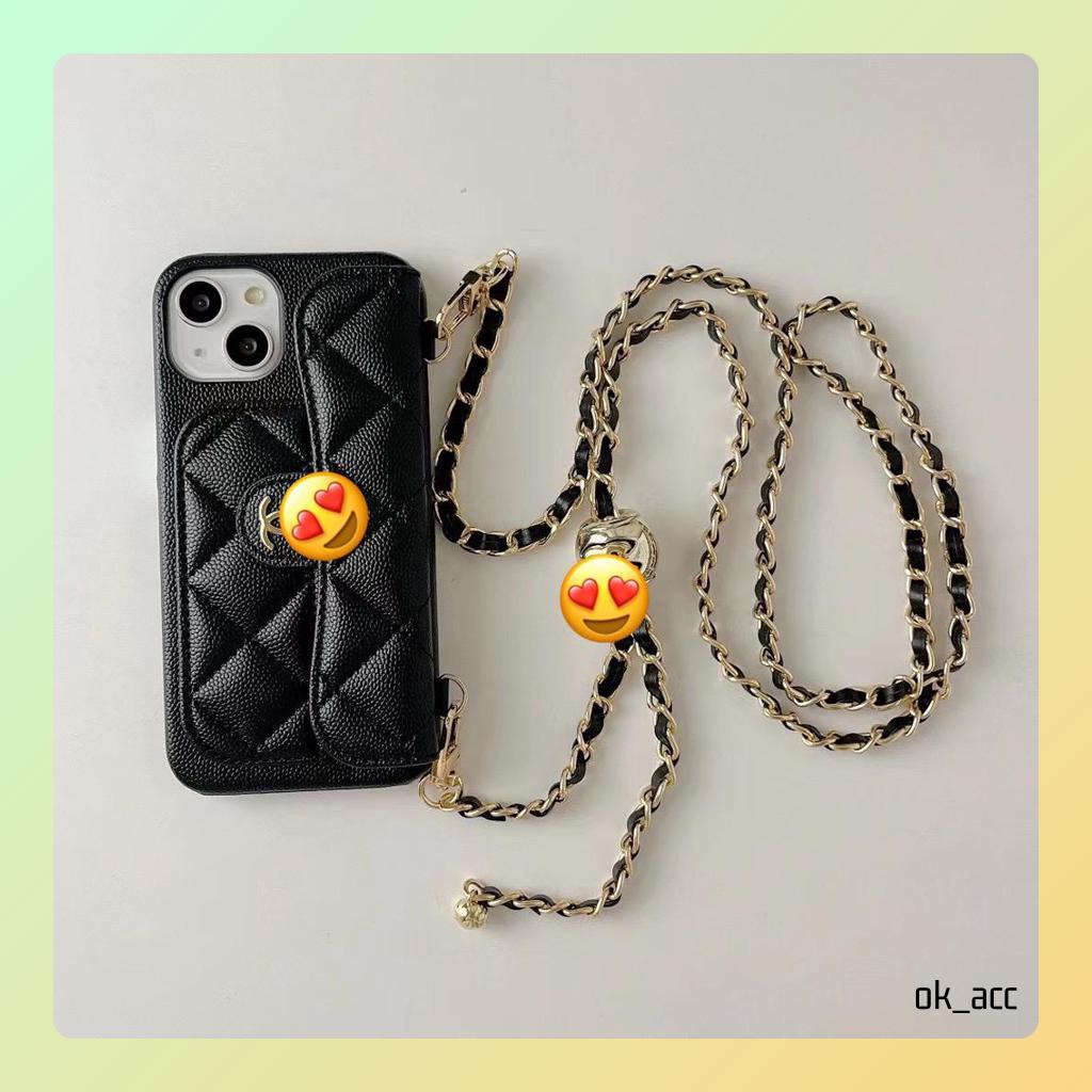 Casing Tali Chain Rantai cantik Korean FH27 For Iphone 12 13 14 Pro max Plus 14+ 14Plus