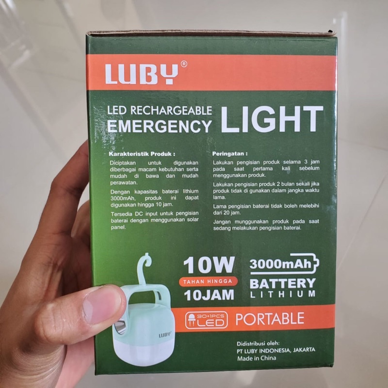 Emergency Luby L-7772 / L7772 Senter Luby 10 watt