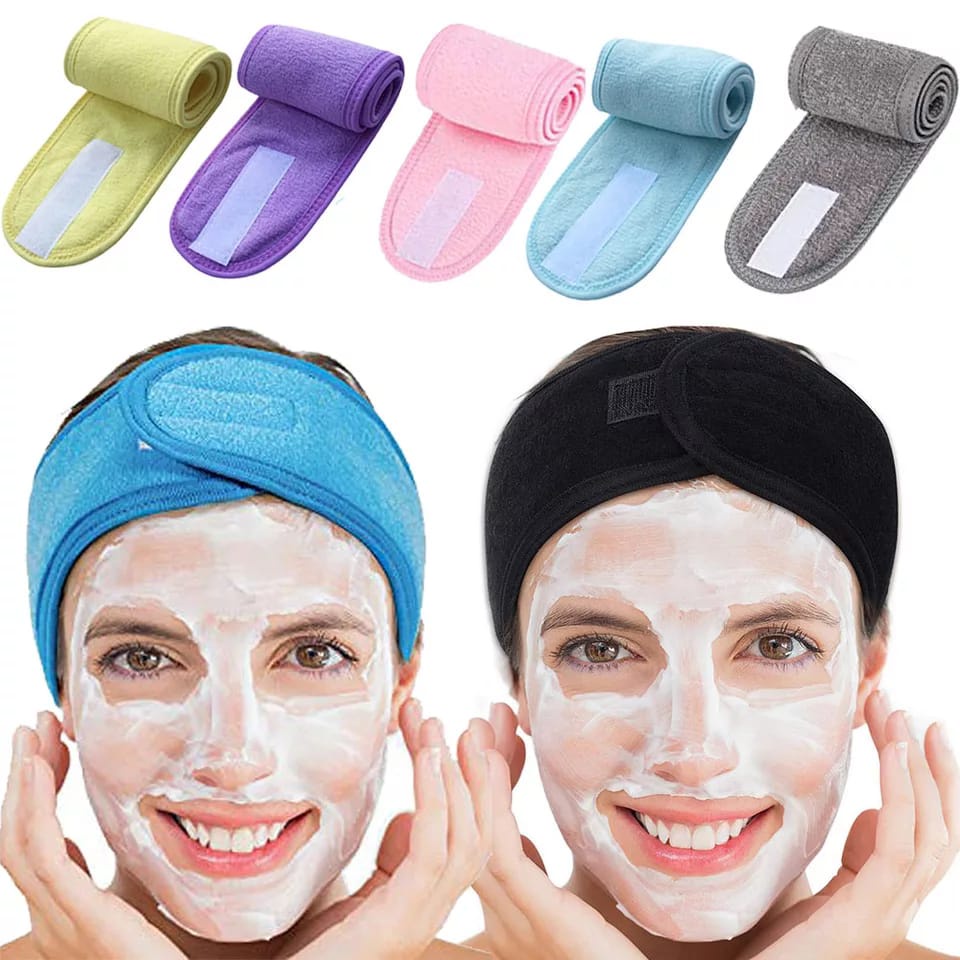 (UKURAN SEDANG) Bandana Mandi Bando Masker Salon Facial Head Band Handuk Lembut Terbaru Terlaris Termurah F898