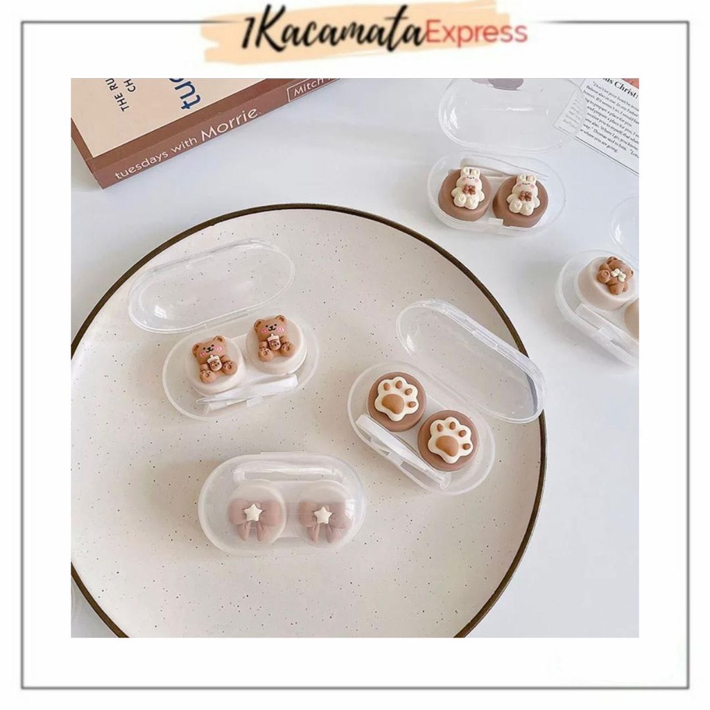 Tempat Kotak Case Softlens mini beruang