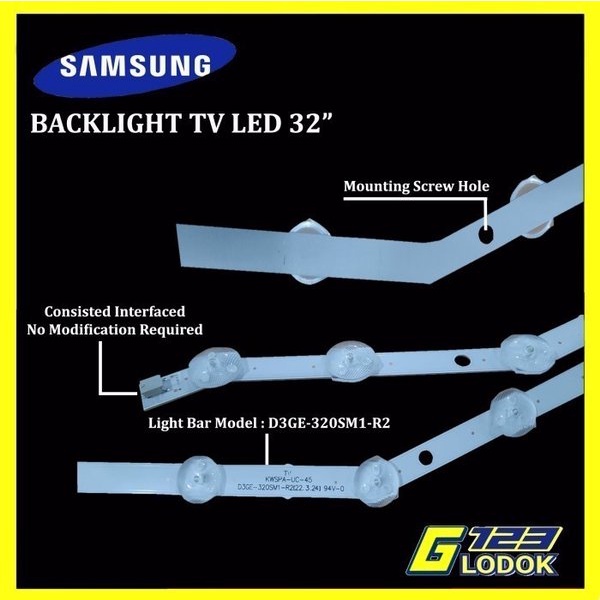 Backlight TV Samsung 32 Inch UE32EH 5005 5050 5057 5300 5305 5047 12K