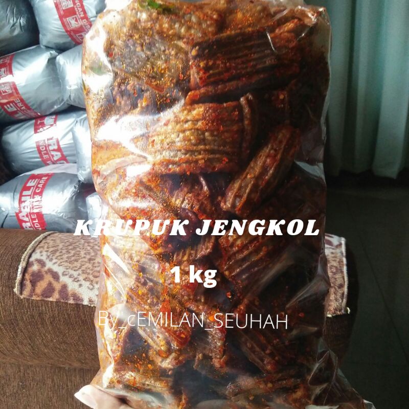 Kerupuk jengkol Pedas Bantat daun jeruk isi 1 Kg