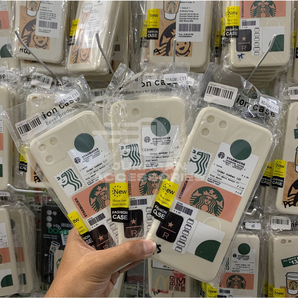 CASE MOTIF STARBUCKS STARBAK STARBUK KEKINIAN REALME C1/C2/C3/C11/C12/C15/C17/C20/C21/C21Y/C25/C25S