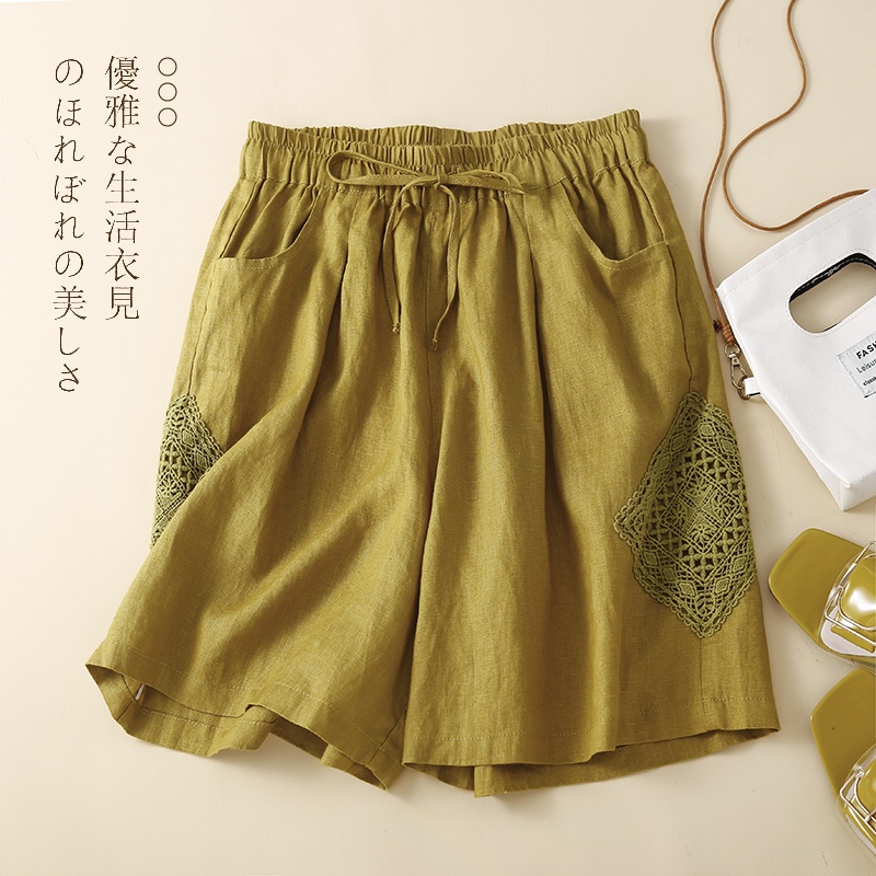 CLARISSA PANTS - PREMIUM SHORT PANTS BIG SIZE/JUMBO BAHAN LINEN ADEM NYAMAN