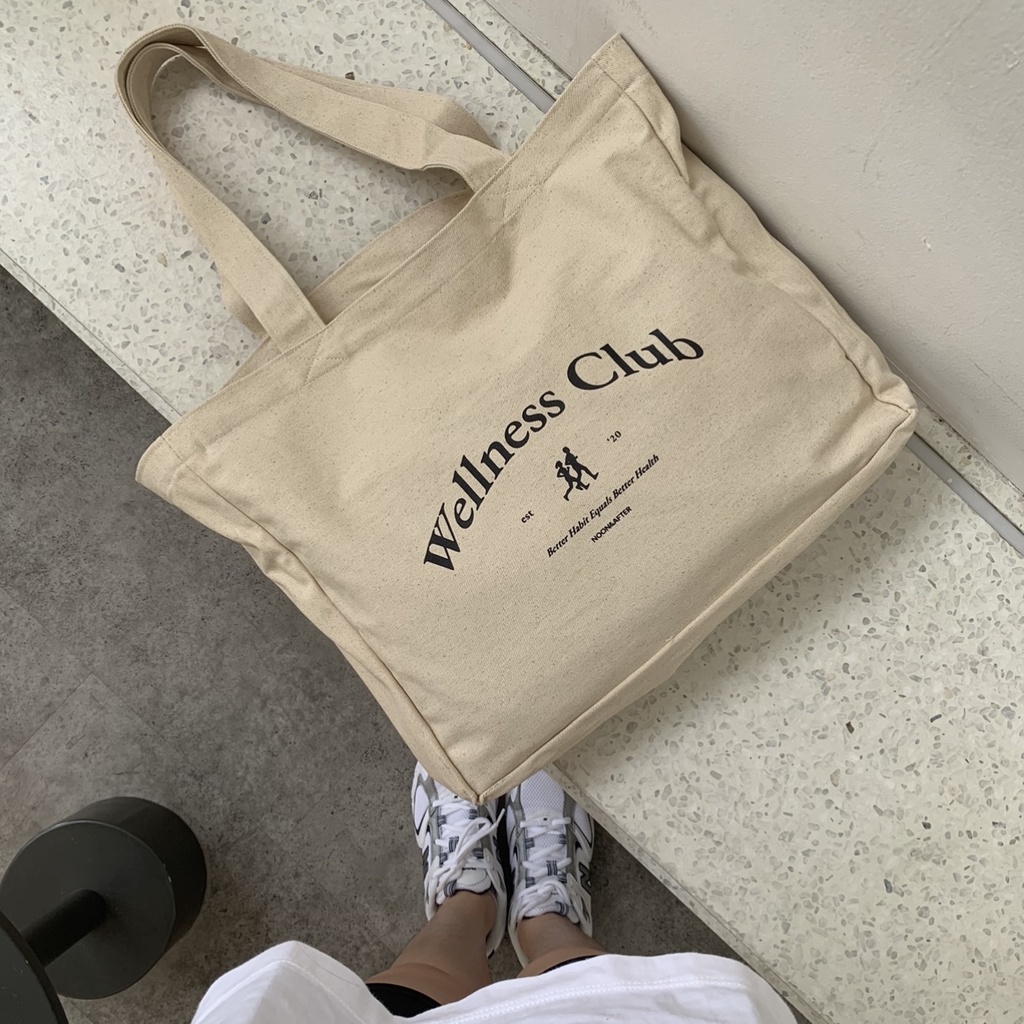 N&A - WELLNESS TOTE BAG - Tote Bag Unisex / Tote Bag Wanita / Tas Kanvas / Tote Bag Pria / Tas Kain