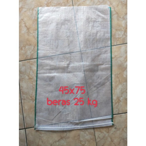 

karung beras plastik 25kg ukuran 45x75cm