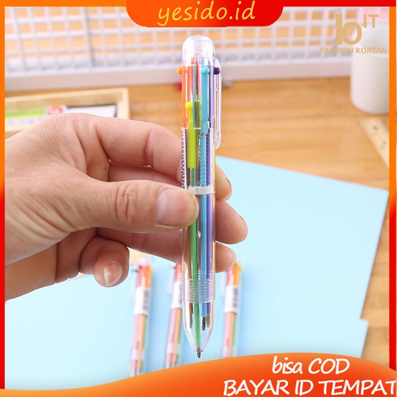 

[COD✨Ready stock]Pulpen Warna Pen Colour 6 Warna Warni-YES