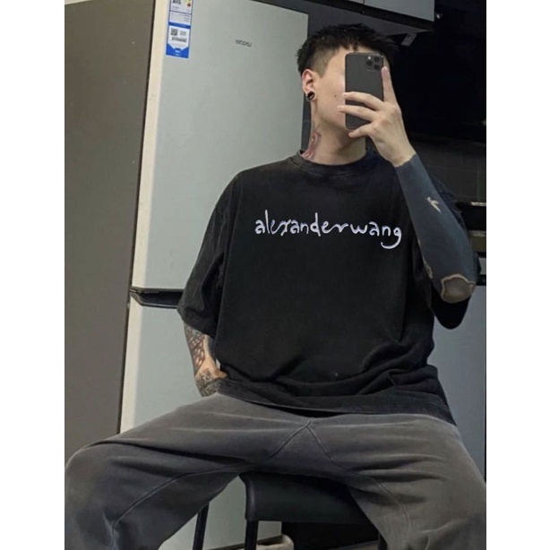 Kaos Pria AlexanderWang Black Mirror Quality (1:1 ORIGINAL)