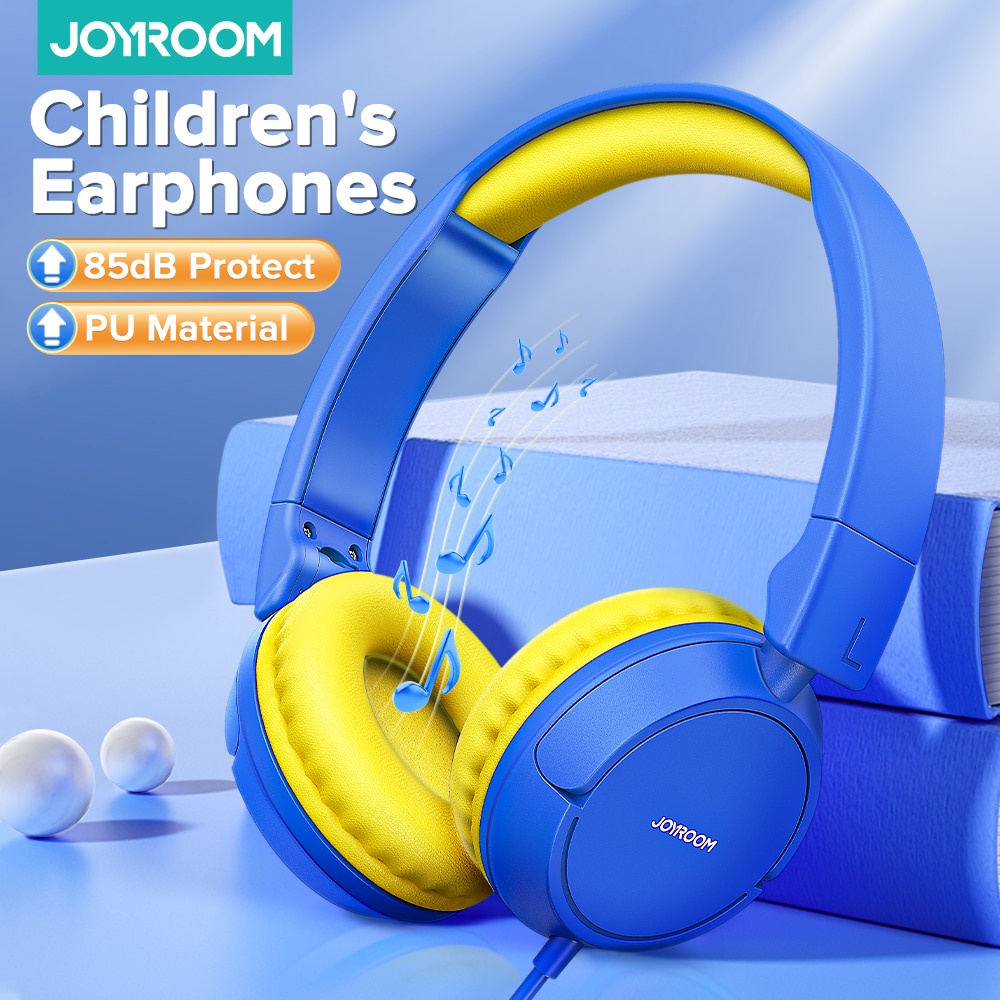 Joyroom Headphone Kabel Stereo 85dB Dengan Mic Untuk Anak