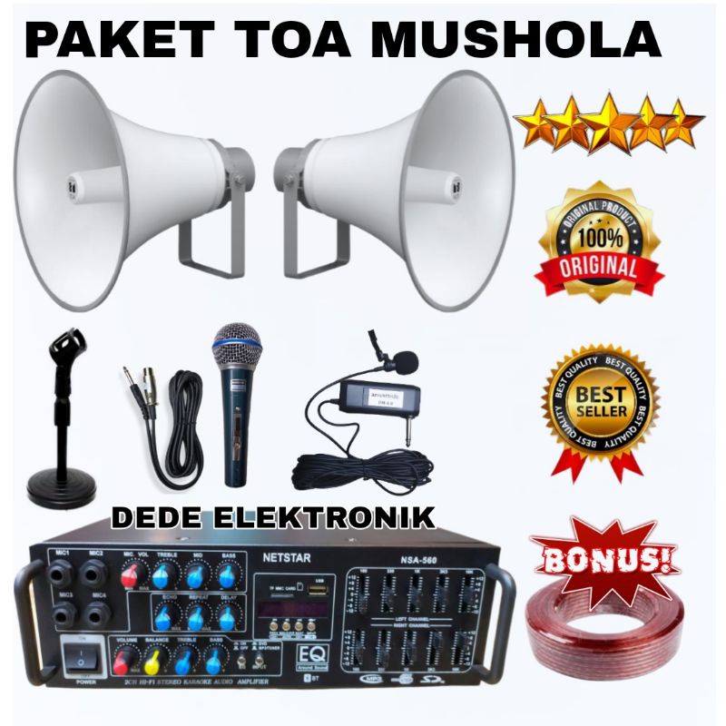 PAKET SPEAKER TOA MUSHOLA 2 SPEAKER TOA OUTDOOR ORIGINAL