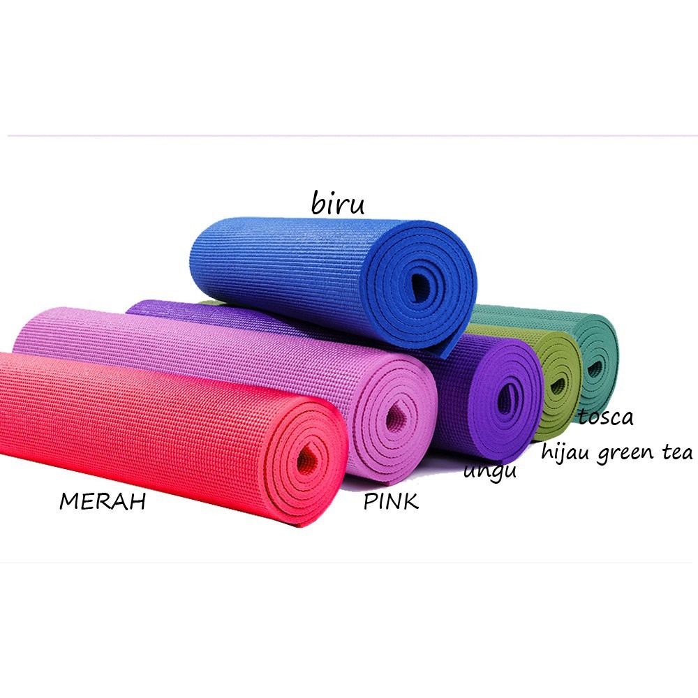 BEST SELLER Matras Yoga Premium TEBEL 5mm x 63cm x 171cm dan Anti Slip Murah FREE TAS  Hexagon Matras Olahraga -COD