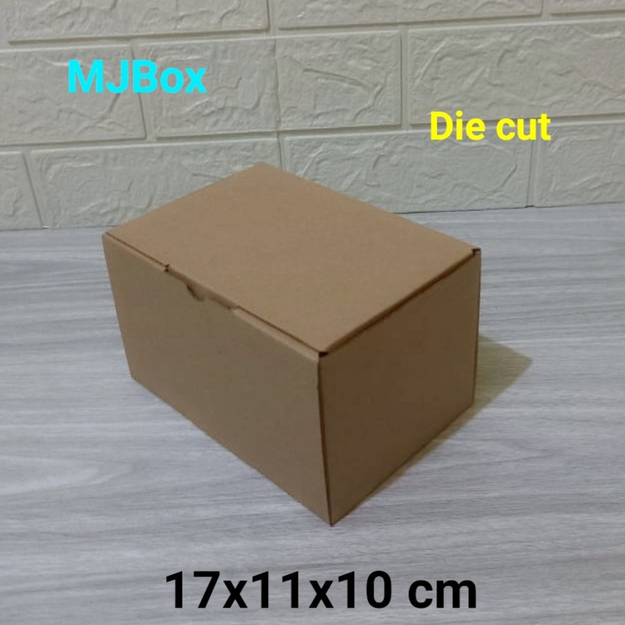 

Kardus karton box uk 17x11x10 cm ,,die cut polos baru