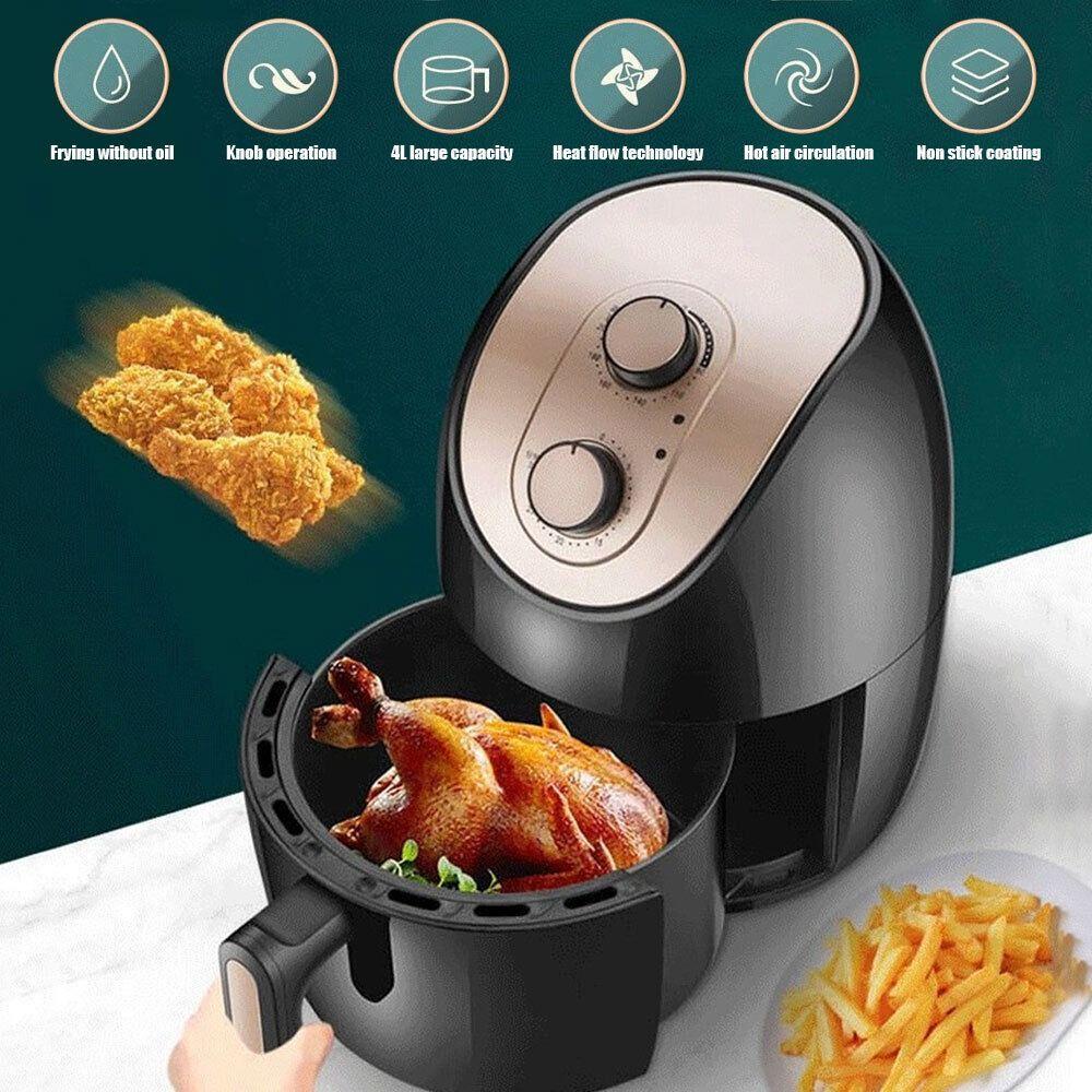 Preva 4L Air Fryer Masak Low Fat Oil Free Timer Oven Dapur