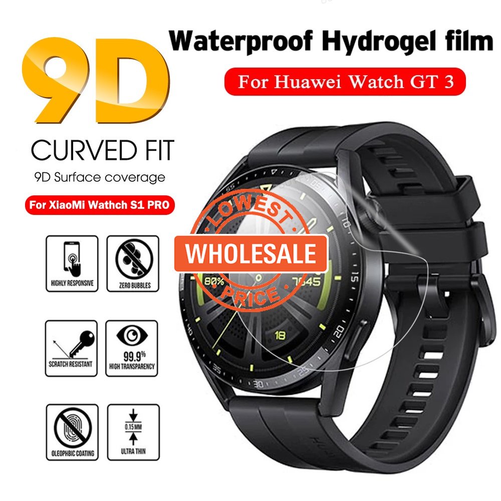 1 Pc Film Pelindung Layar TPU Hydrogel HD Bening Anti Gores Untuk Huawei Watch GT 3