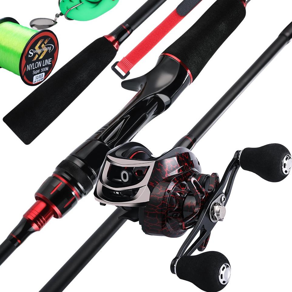HOT PRODUCT YUDO Pancing Set 7.2:1 18+1BB Fishing Reel Pancing 1.8M/2.1M Joran Pancing Combo Fishing