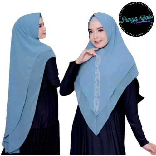 Hijab Instan Khimar Syari Lancip Payet Ceruty Babydoll