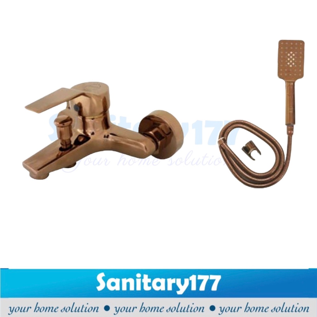 Kran Panas dingin Bathtub roseGold brass eixo-keran mixer antik elite kuningan kotak  minimalis ROSE GOLD kran bakip kamar mandi bathroom faucet