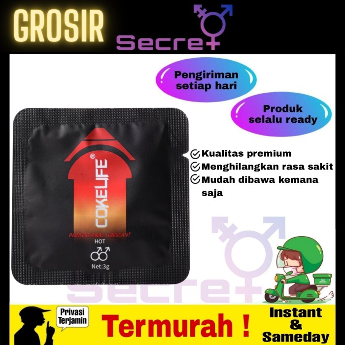 

SECRET PRODUK - COKELIFE SACHET PAINLESS LUBRICANT ORIGIN - 3 ML - RED