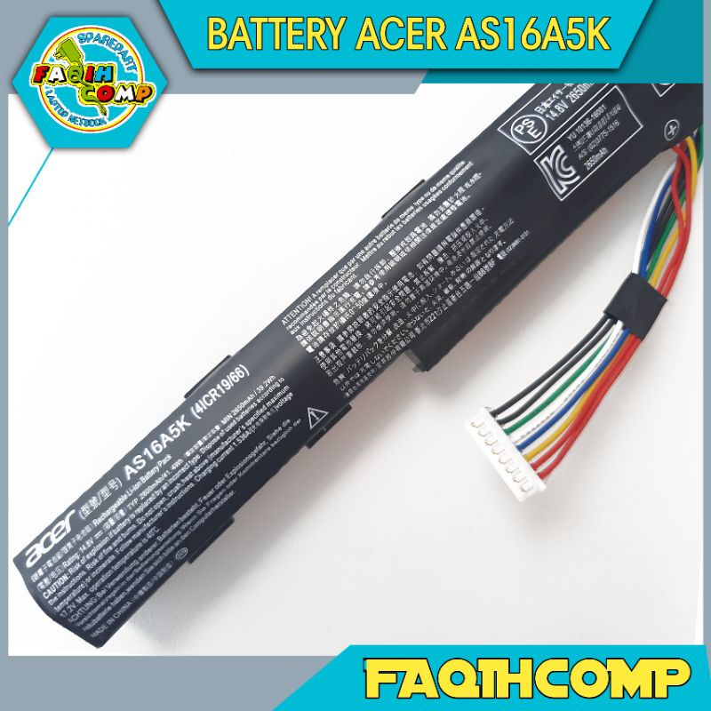 Baterai Laptop Acer E14 E5-475 E5-475G E5-575 E5-575G E5-575T E5-774 ES1-432 Series AS16A5K AS16A7K AS16A8K