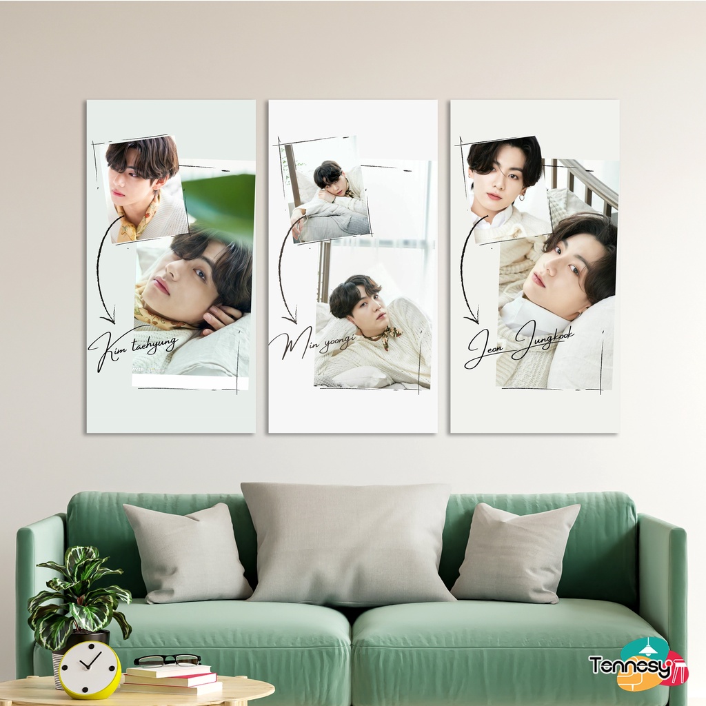 HIASAN DINDING WALL DECOR BTS OFFICIAL 10x20CM PAJANGAN POSTER DEKORASI DINDING KAMAR TIDUR RUMAH