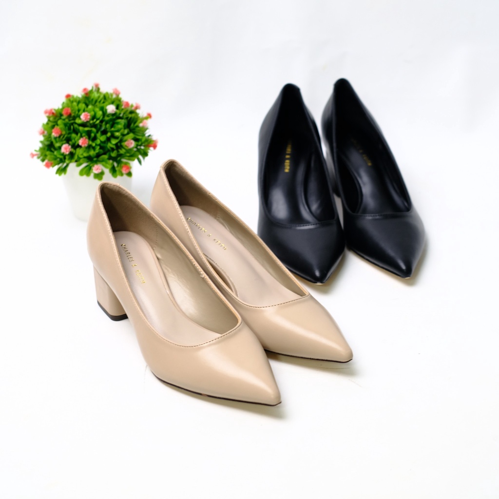 [7.7 Boombastis Sale⚡] - SEPATU KERJA WANITA IMPORT BRANDED CK CKS303 POINTED TOE PUMPS PREMIUM