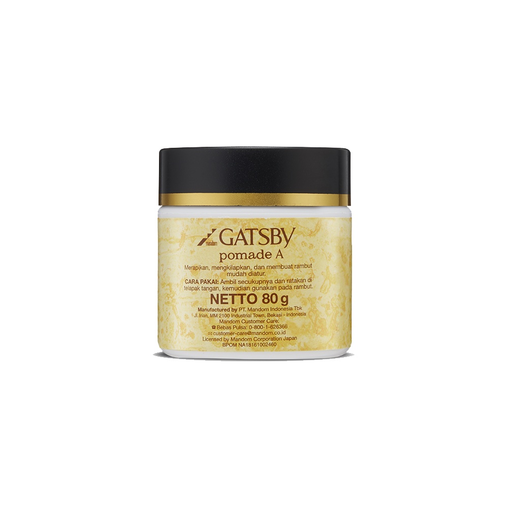 Ningrum - Gatsby Pomade For Men Gold 30gr &amp; 80gr | Gatsby Hair Styling Pomade Kuning Minyak Rambut Pria Klimis Tahan Lama 100% Original - 9015