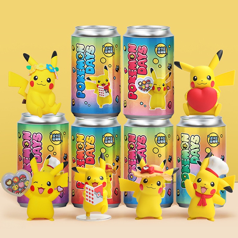 Mainan Action Figure Pokemon Pikachu Charmander Psyduck Squirtle Jigglypuff Bulbasaur Kawaii Untuk Hadiah Anak