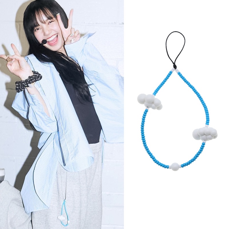 Tali Lanyard Handphone Desain Awan Warna-Warni Gaya Korea