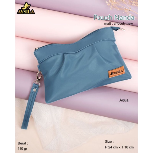 POUCH NANDA ORIGINAL BY AYSILA BAHAN CHOCOLY ANTI AIR WATERPROOF PREMIUM