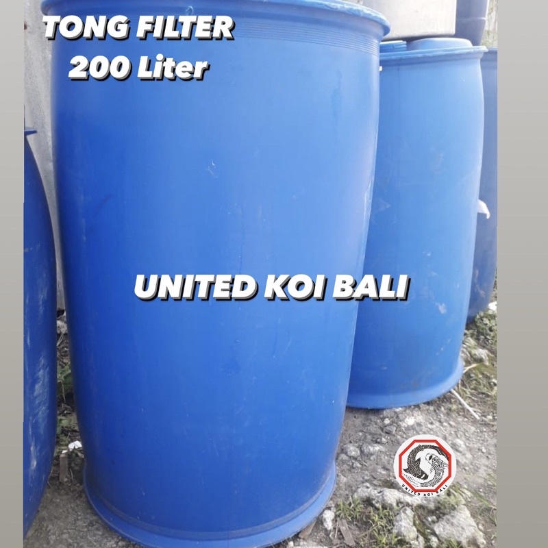 TONG FILTER TONG BIRU FILTER KOLAM IKAN KOI 200 LITER