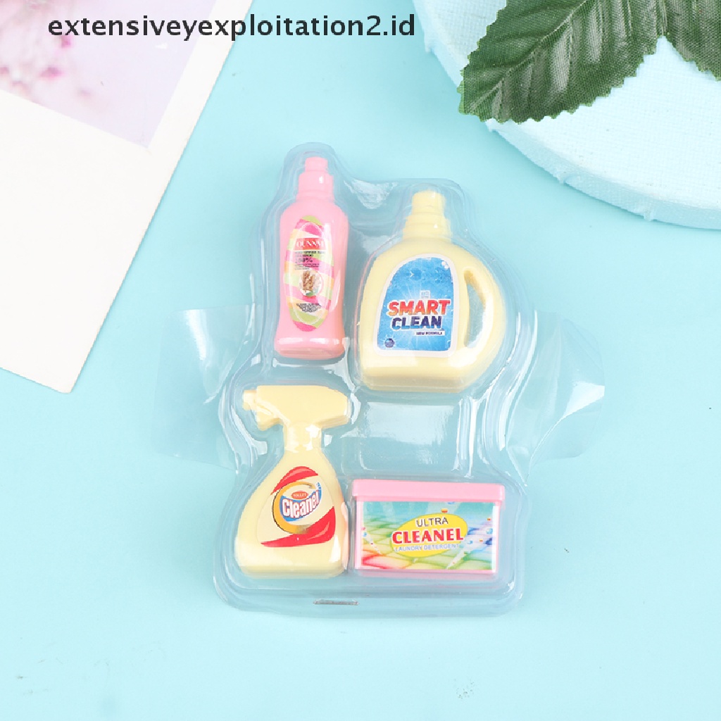 4pcs / Set Mainan Keranjang Deterjen Pembersih Boneka