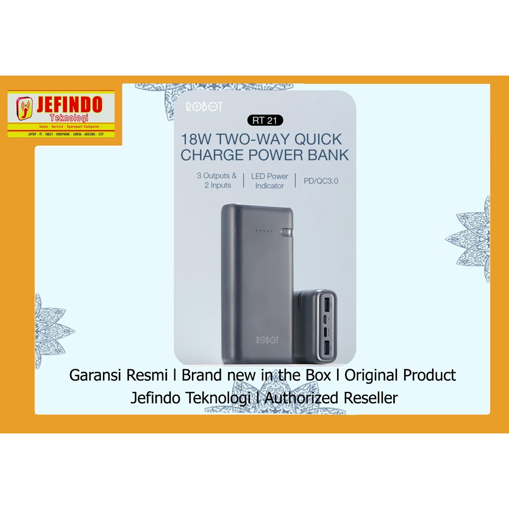 Powerbank Robot RT21 20.000mAh