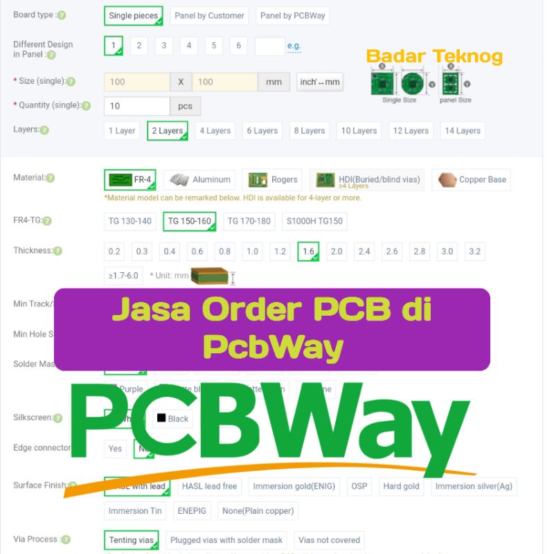 Jasa Forwarders Cetak PCB di PcbWay