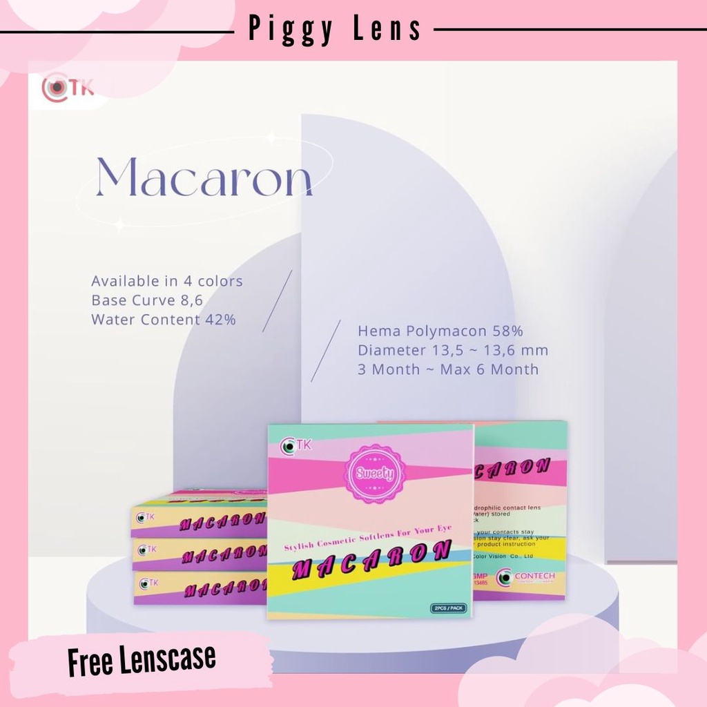SOFTLENS MACARON BY CTK NORMAL DAN MINUS 0.50 S/D 3.00