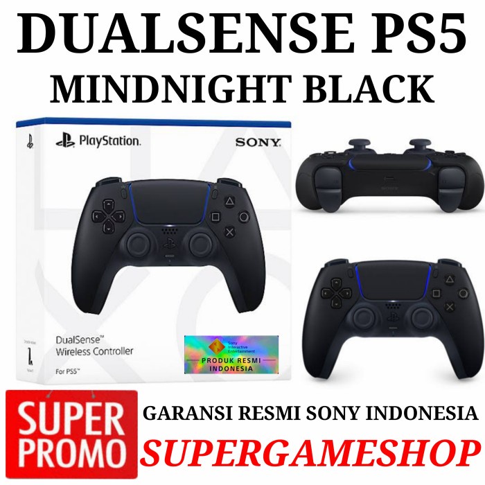 Stik PS5 Dualsense Midnight Black PS5 Wireless Controller Original - SONY JAPAN